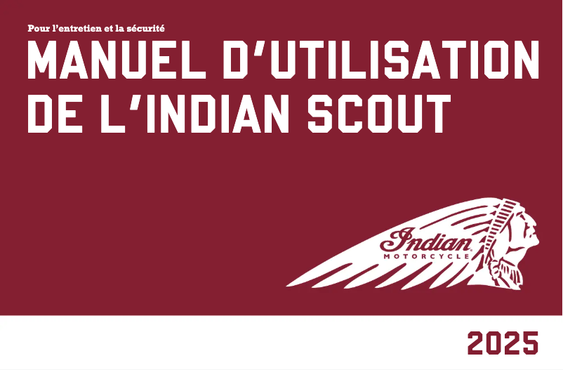 Page 1 de la notice Manuel utilisateur Indian Scout Classic (2025)