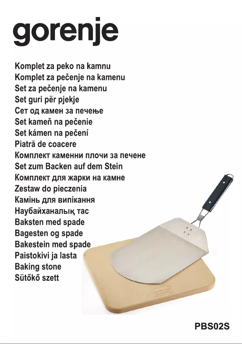 Page n°1 - Manuel utilisateur Gorenje PBS02S