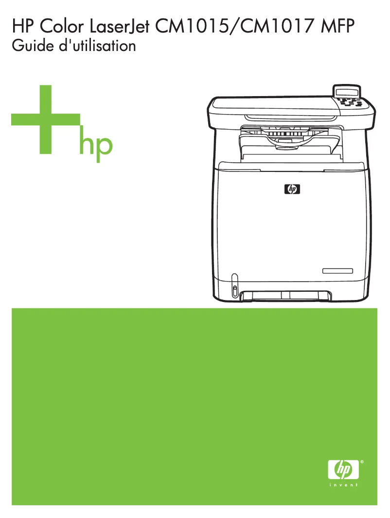Page 1 de la notice Manuel utilisateur HP LaserJet CM1015