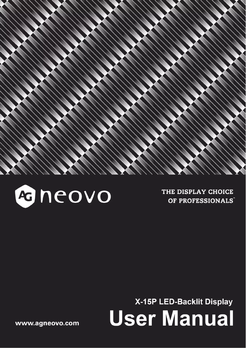 Page 1 de la notice Manuel utilisateur AG Neovo X-15P