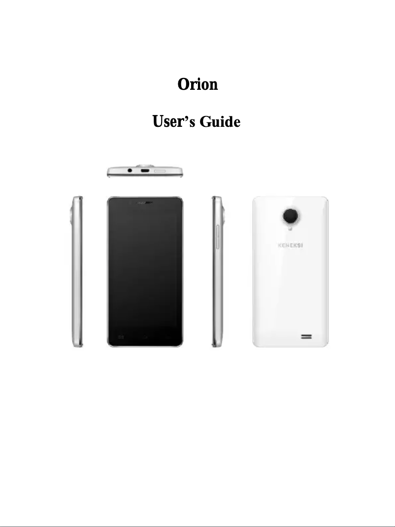 Image de la première page du manuel de l'appareil Orion