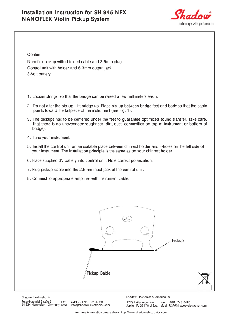 Page n°1 - Manuel utilisateur Shadow SH945 NFX-V
