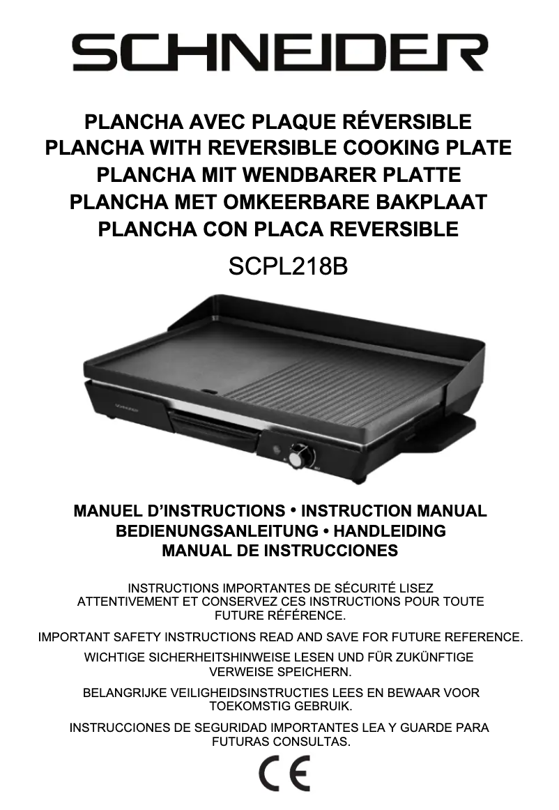 Image de la première page du manuel de l'appareil SCPL218B
