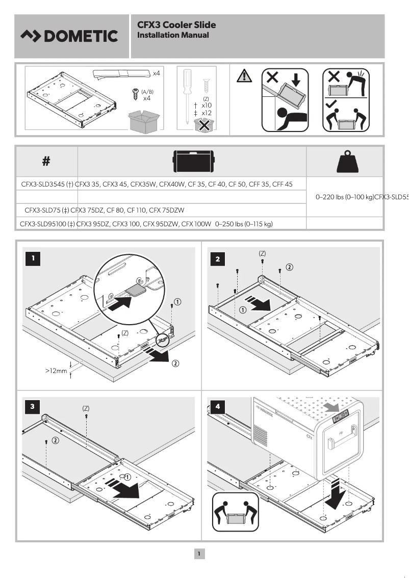 Imagen de la primera página del manual del dispositivo CFX3 SLD95/100