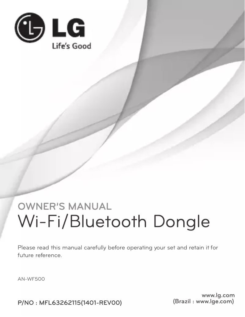 Image de la première page du manuel de l'appareil AN-WF500