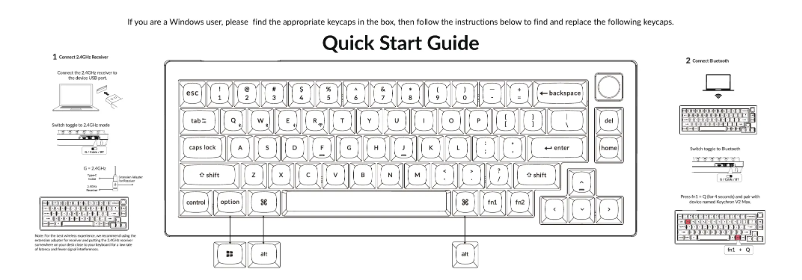 Page 1 de la notice Guide de démarrage rapide Keychron V2 Max