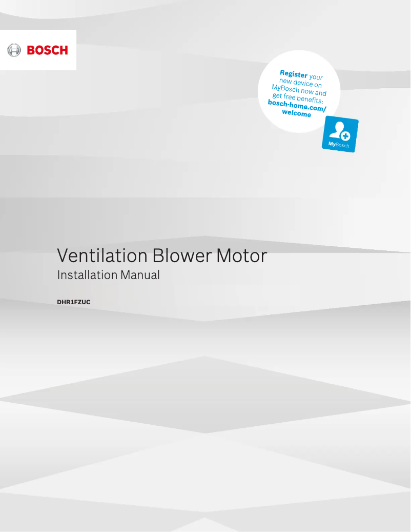 Page 1 de la notice Guide d'installation Bosch DHI1FZUC