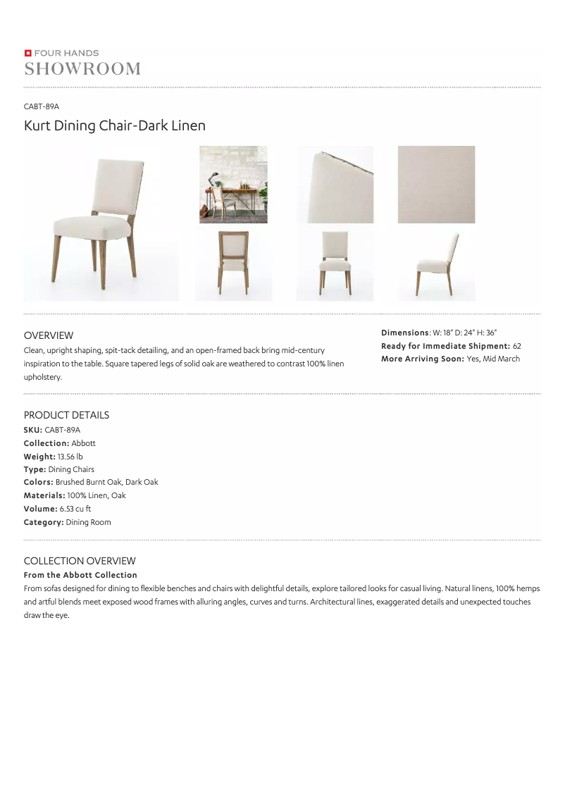 Page 1 de la notice Manuel utilisateur Four Hands CABT-89A