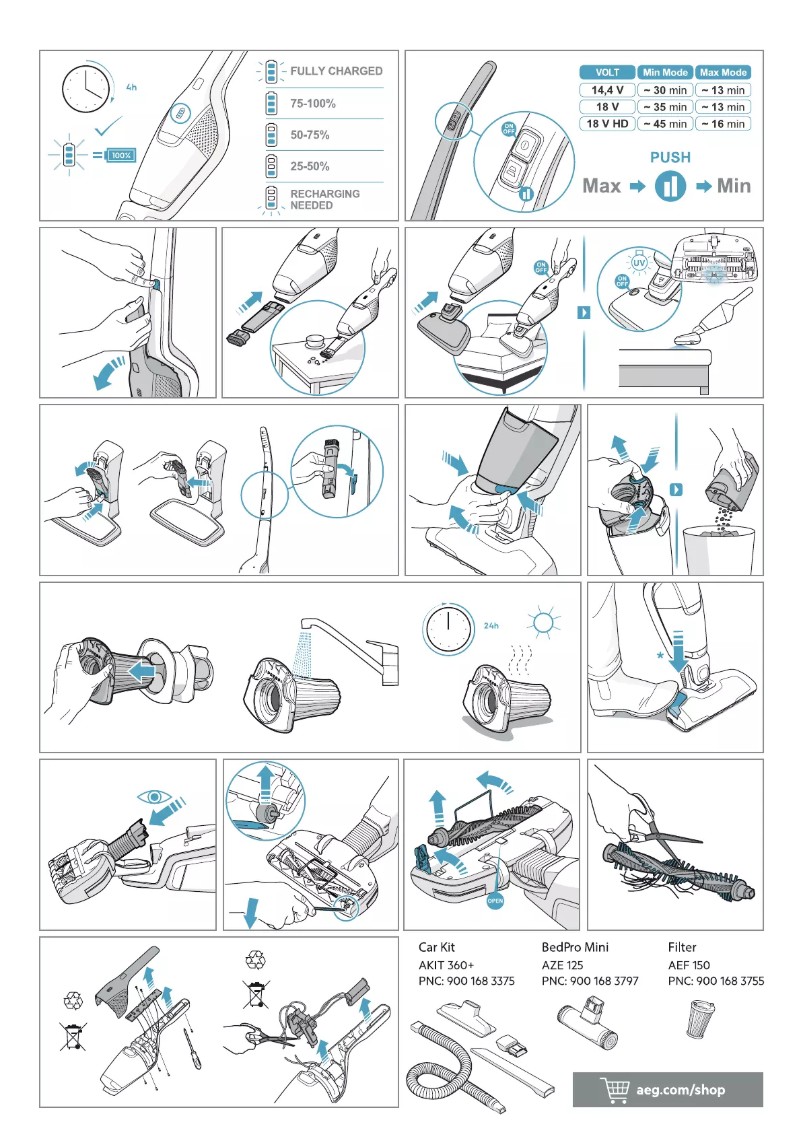 Page n°1 - Manuel utilisateur AEG MX7-7000