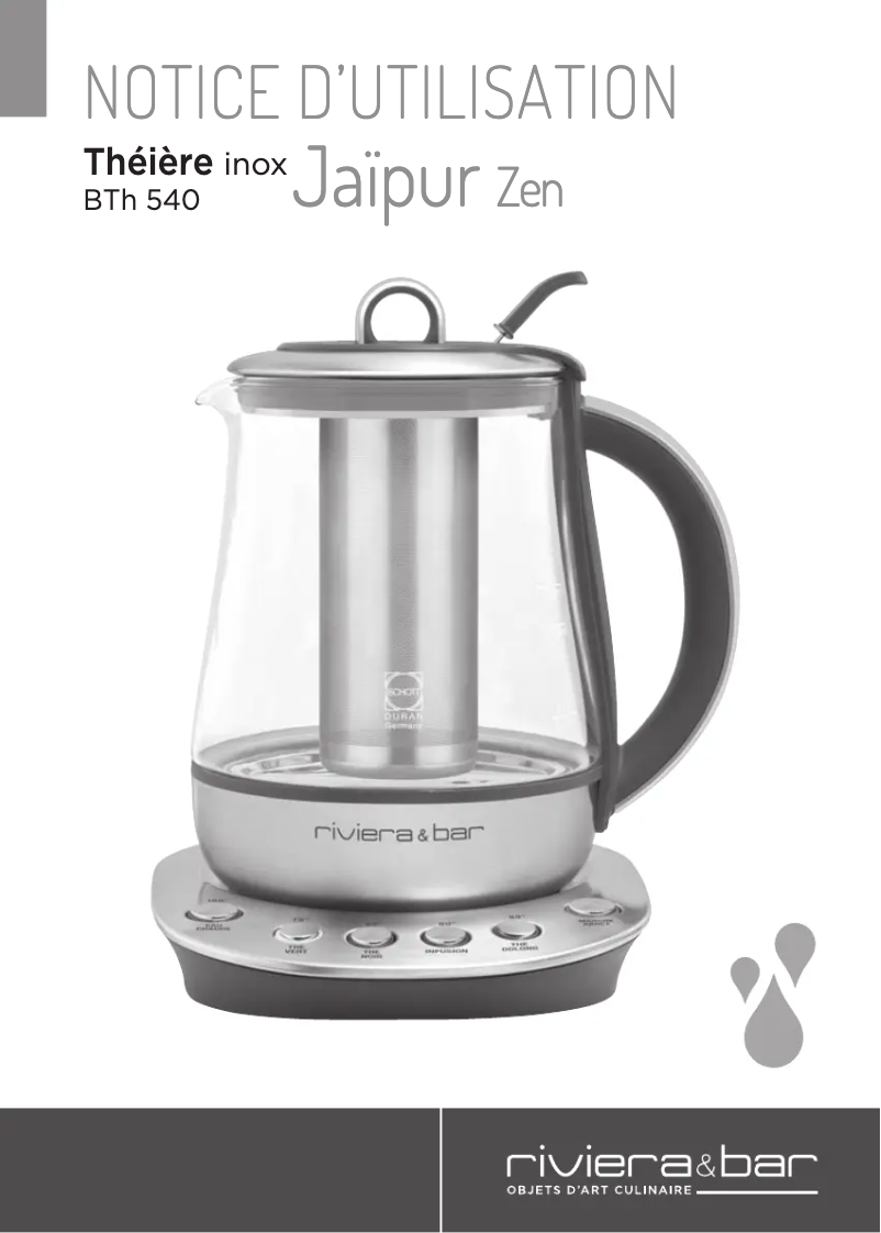Página 1 del manual Manual de usuario Riviera & Bar BTH540