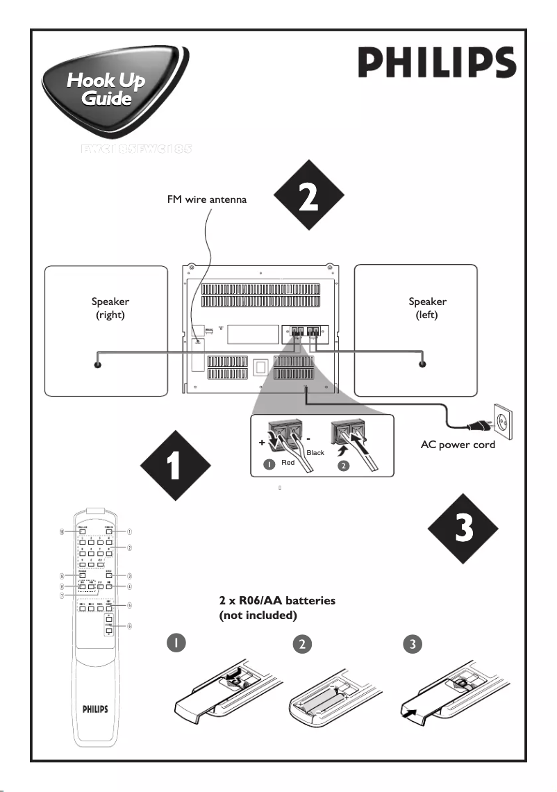 Page 1 de la notice Guide de démarrage rapide Philips FWC185