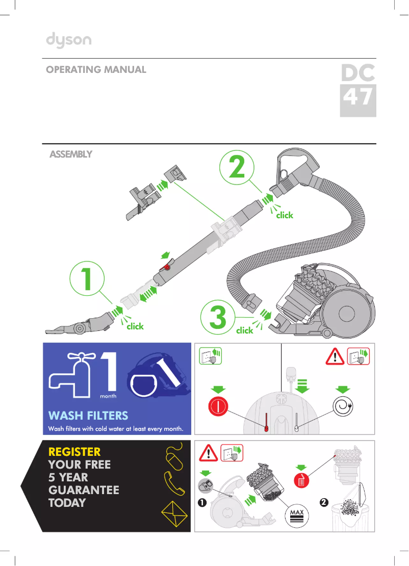 Page n°1 - Manuel utilisateur Dyson DC47