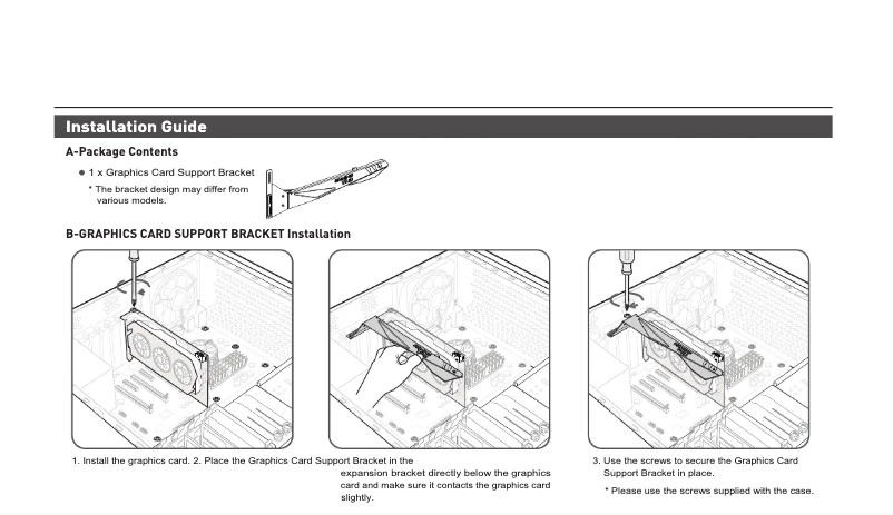 Image de la première page du manuel de l'appareil GeForce RTX 4070 Ti