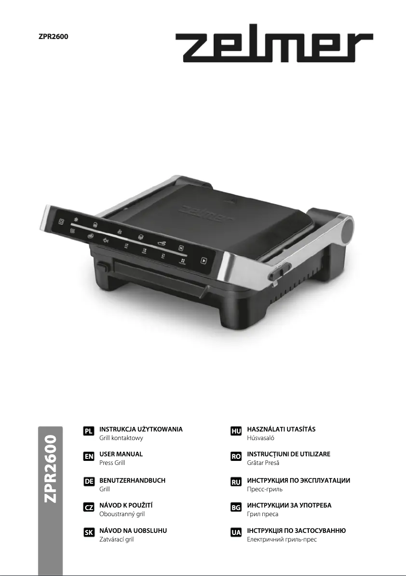 Page 1 de la notice Manuel utilisateur Zelmer ZPR2600