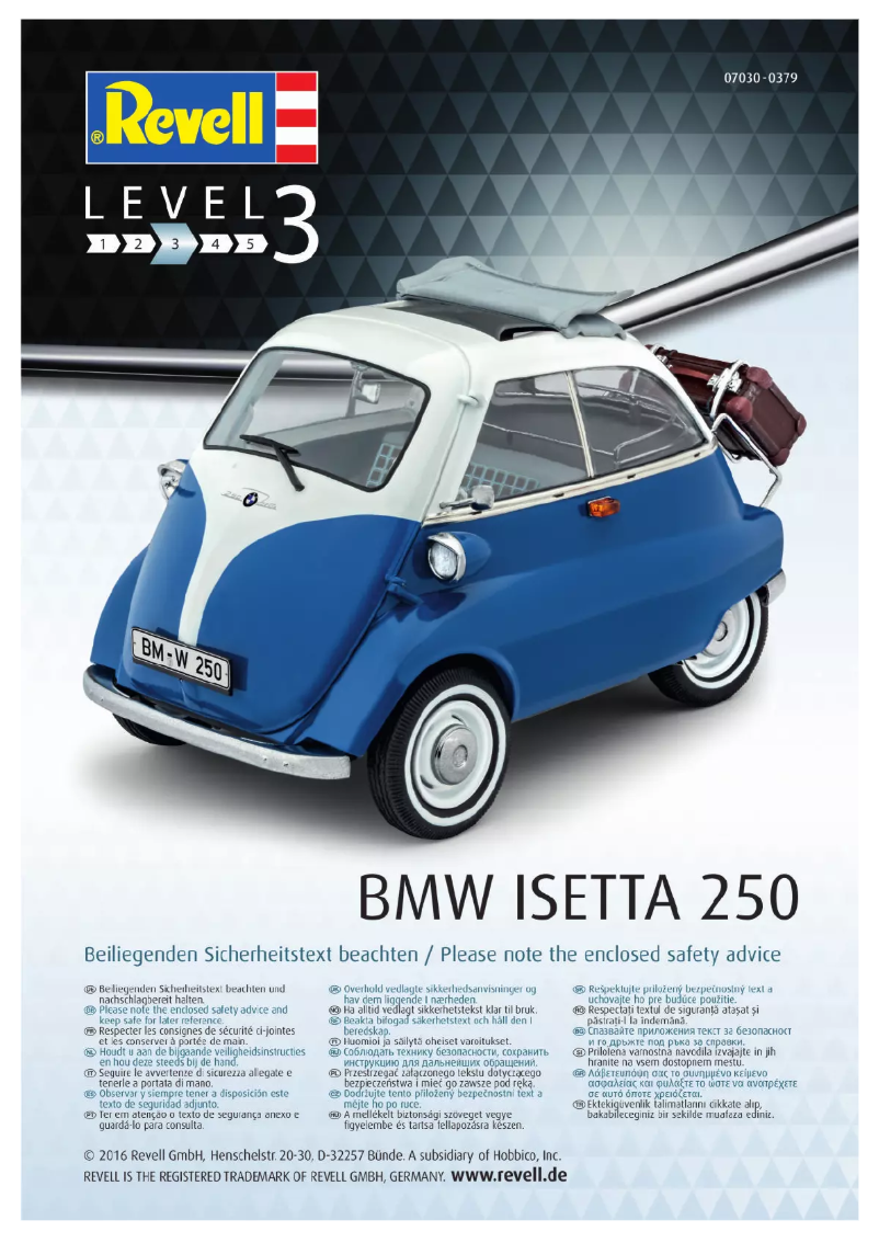 Page n°1 - Manuel utilisateur Revell BMW Isetta 250