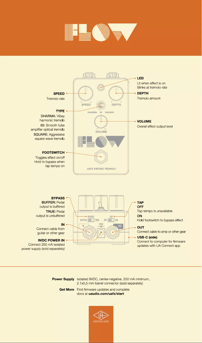 Page 1 de la notice Manuel utilisateur Universal Audio Flow
