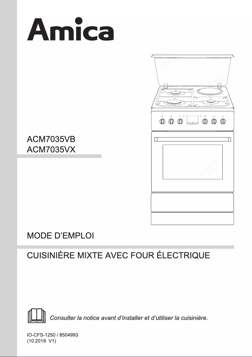 Image de la première page du manuel de l'appareil ACM7035VX