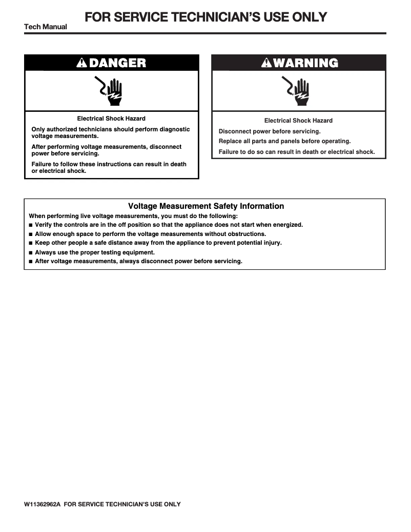 Page 1 de la notice Fiche technique Whirlpool WCI55US0JS