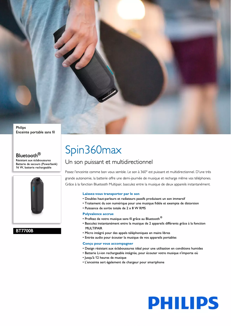 Image de la première page du manuel de l'appareil BT7700B