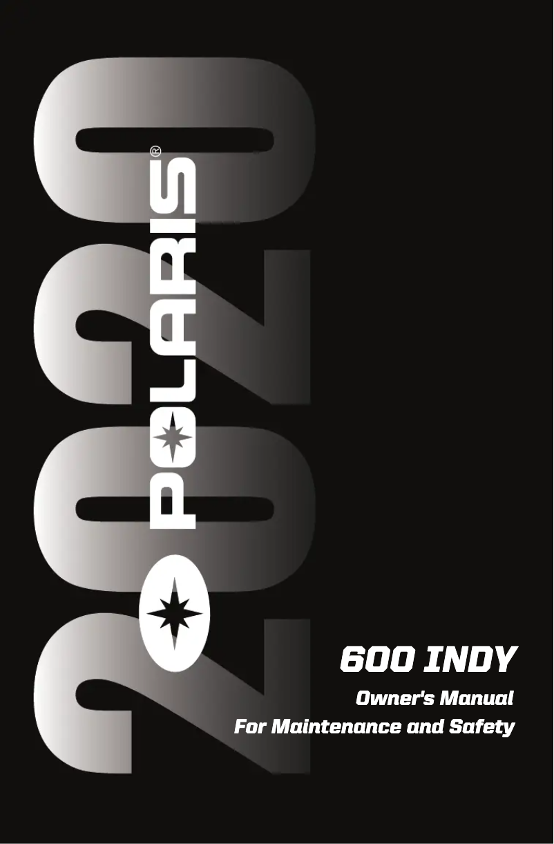 Page 1 de la notice Manuel utilisateur Polaris 600 Indy 121 (2020)