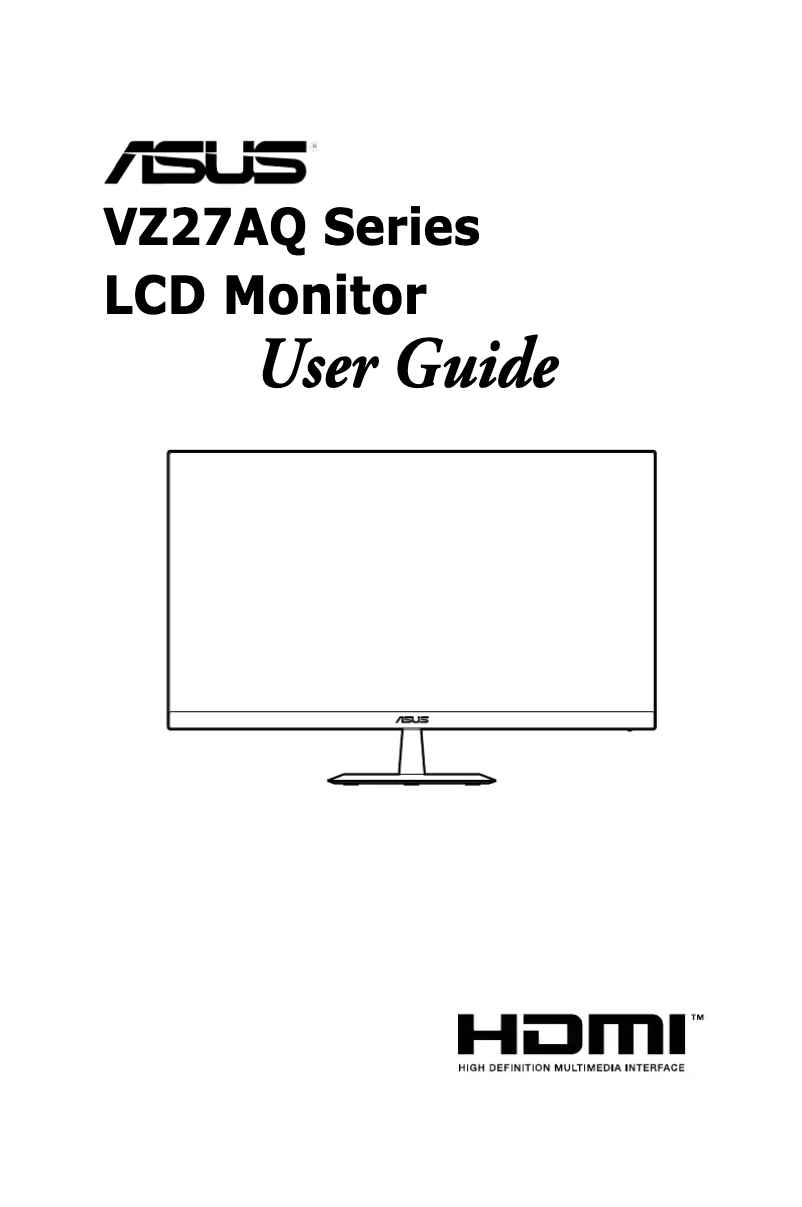 Page n°1 - Manuel utilisateur Asus Designo VZ27AQ