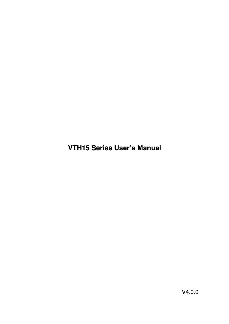 Página 1 del manual Manual de usuario Dahua Technology Lechange VTH1520A
