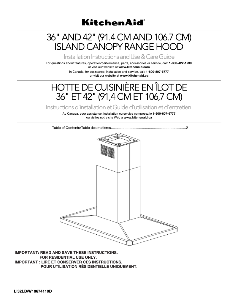 Page 1 de la notice Guide d'installation KitchenAid KVIB606DBS