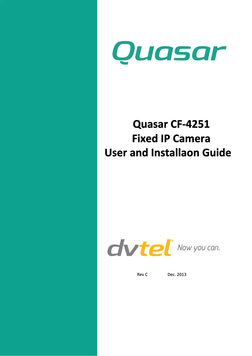 Image de la première page du manuel de l'appareil Quasar CF-4251