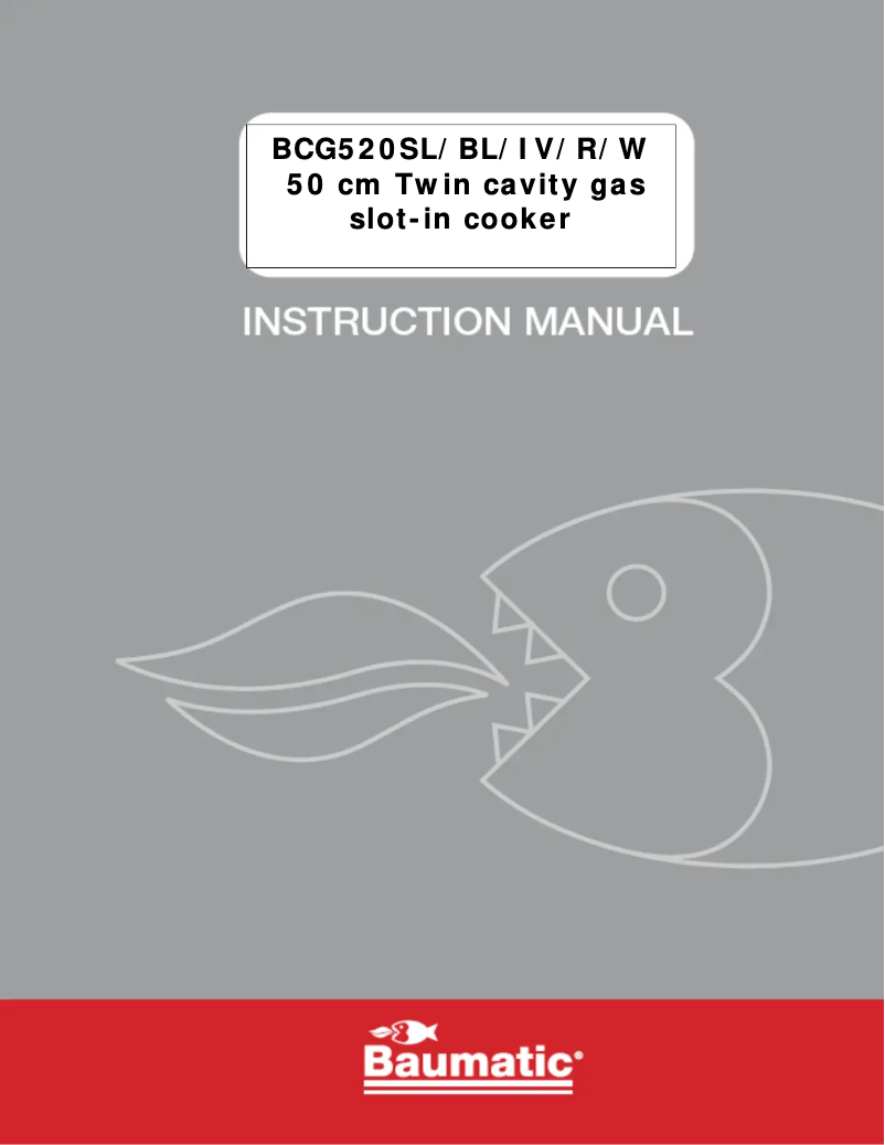 Page n°1 - Manuel utilisateur Baumatic BCG520BL