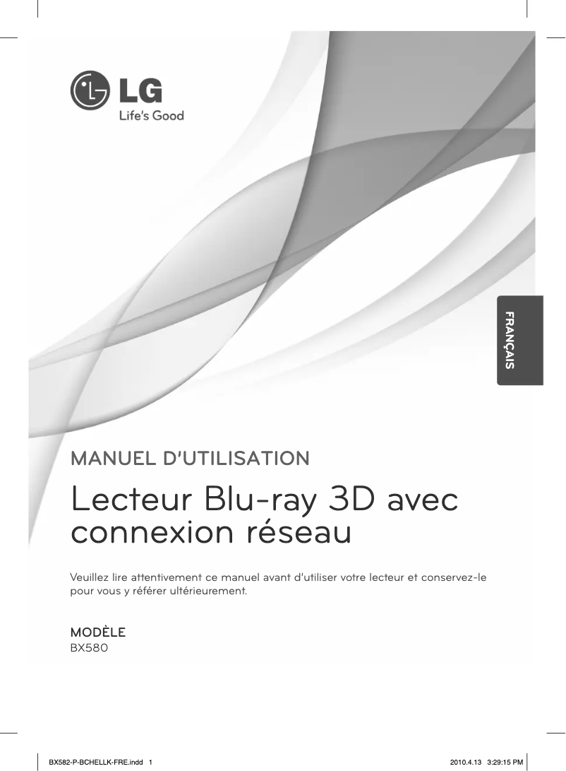 Page n°1 - Manuel utilisateur LG BX580