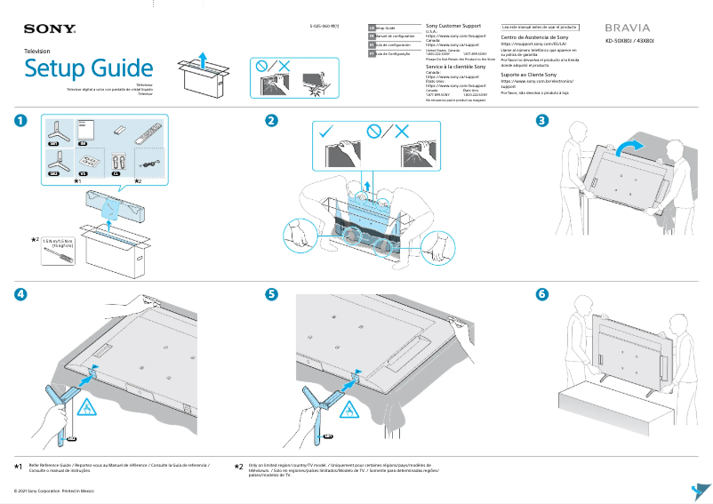Image de la première page du manuel de l'appareil Bravia KD-43X80J