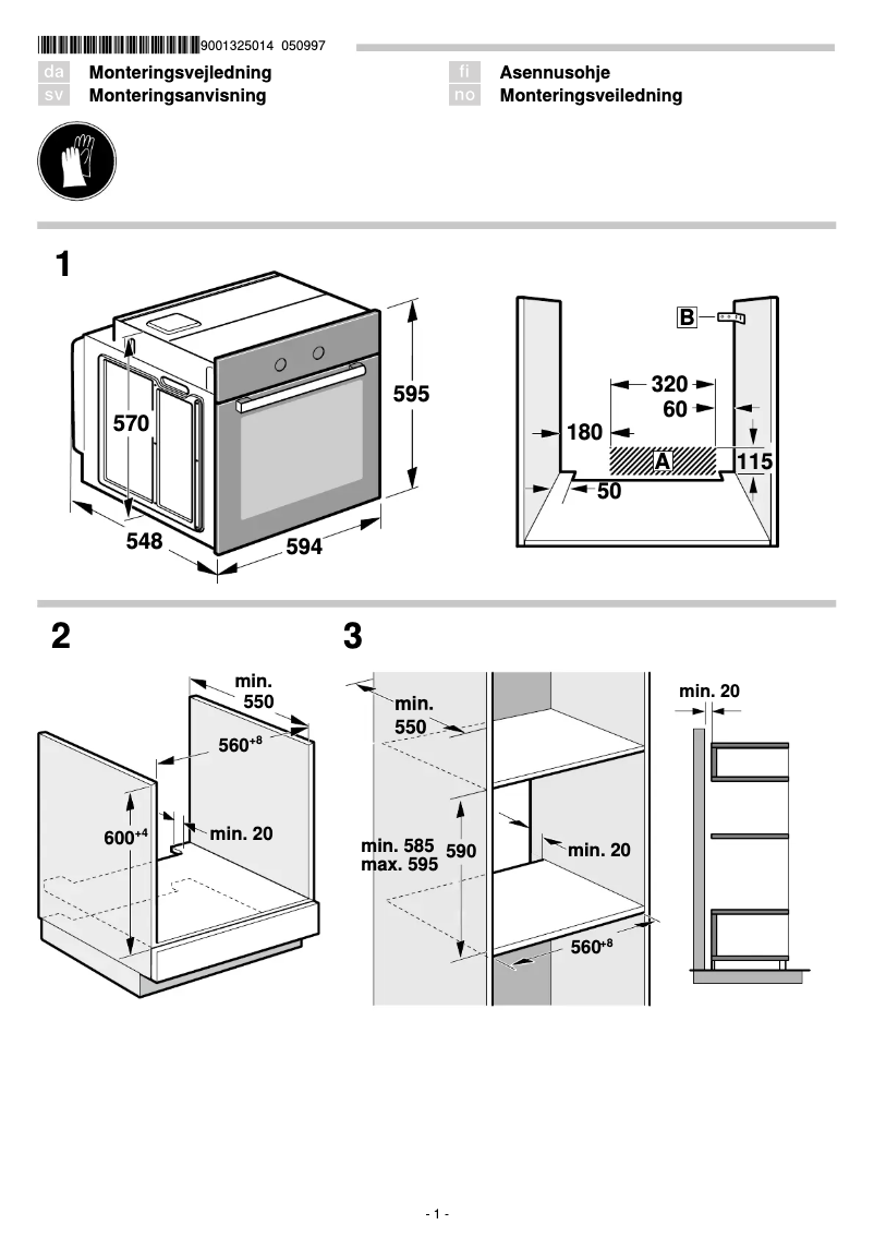 Page 1 de la notice Manuel utilisateur Bosch HBF113BV0S