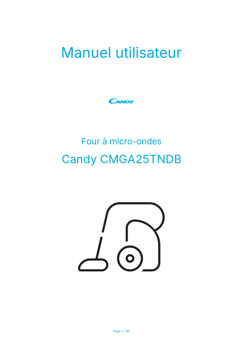 Image de la première page du manuel de l'appareil CMGA25TNDB
