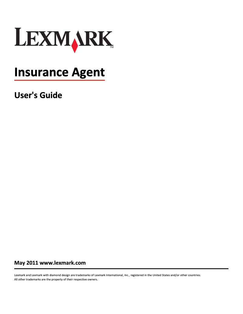 Image de la première page du manuel de l'appareil Insurance Agent
