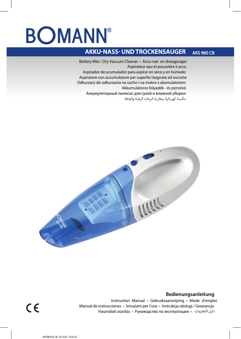 Page 1 de la notice Manuel utilisateur Bomann AKS 960 CB