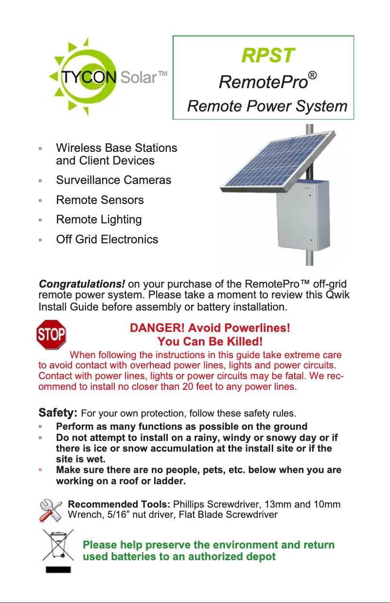 Página 1 del manual Manual de usuario Tycon Systems RemotePro