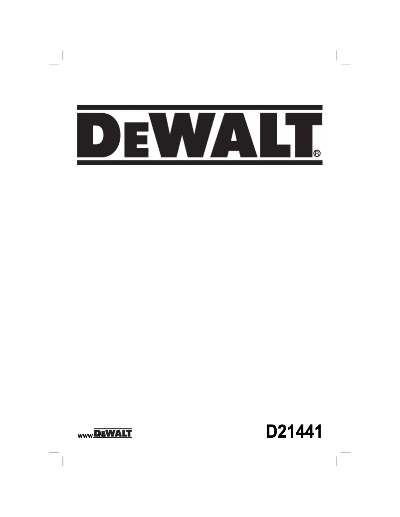 Página 1 del manual Manual de usuario DeWalt D21441