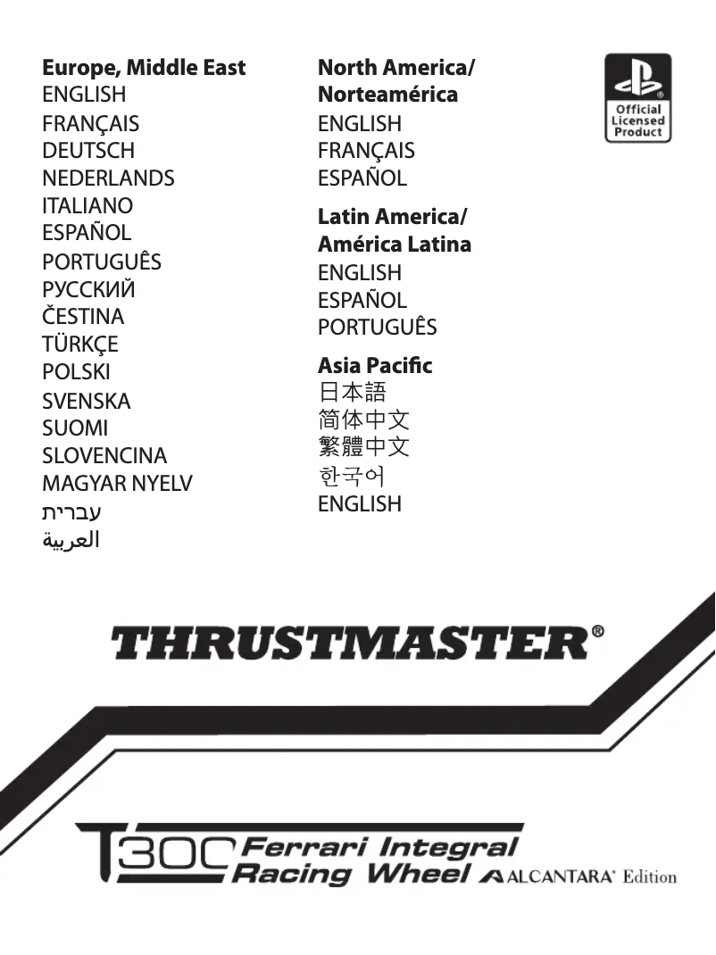 Página 1 del manual Manual de usuario Thrustmaster T300 Ferrari Alcantara Edition