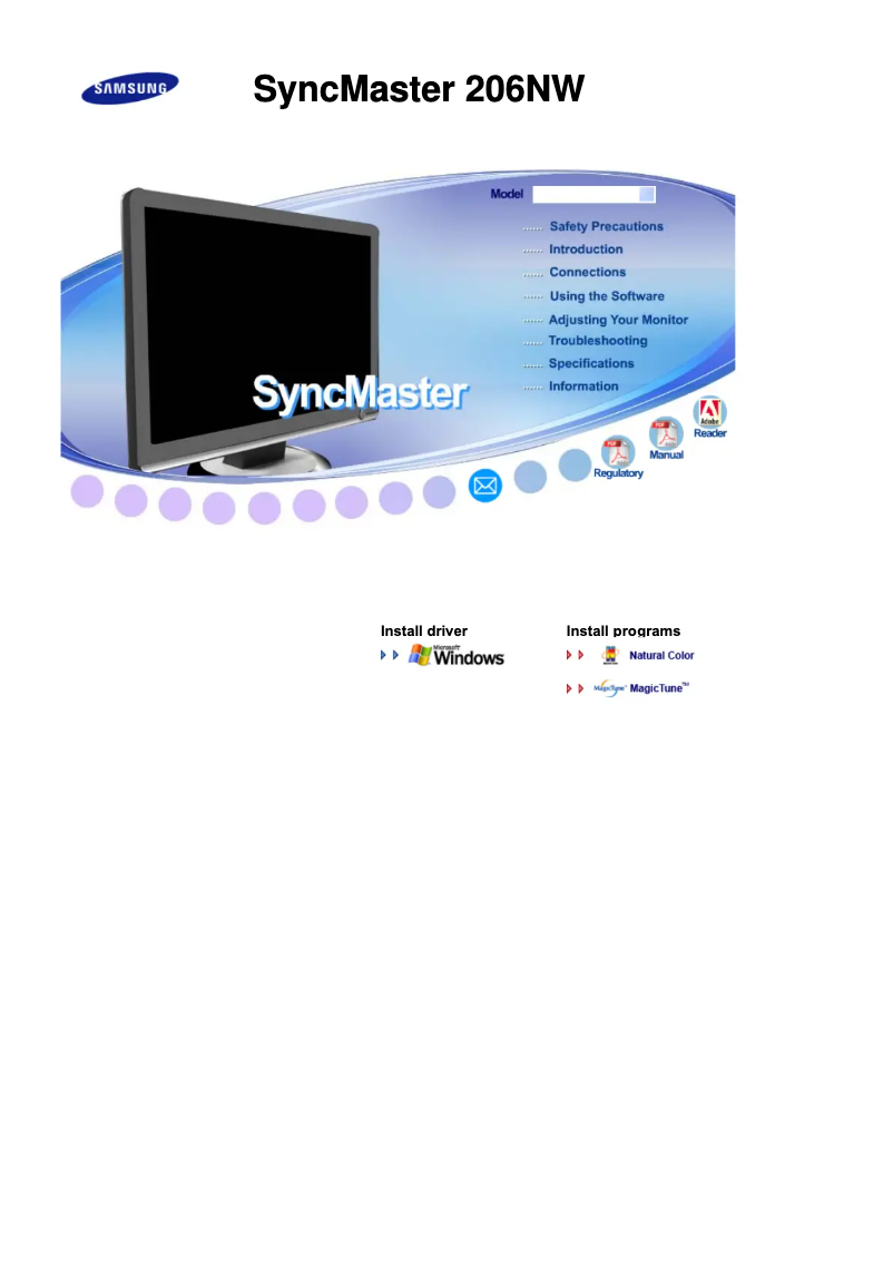 Page n°1 - Manuel utilisateur Samsung SyncMaster 206NW