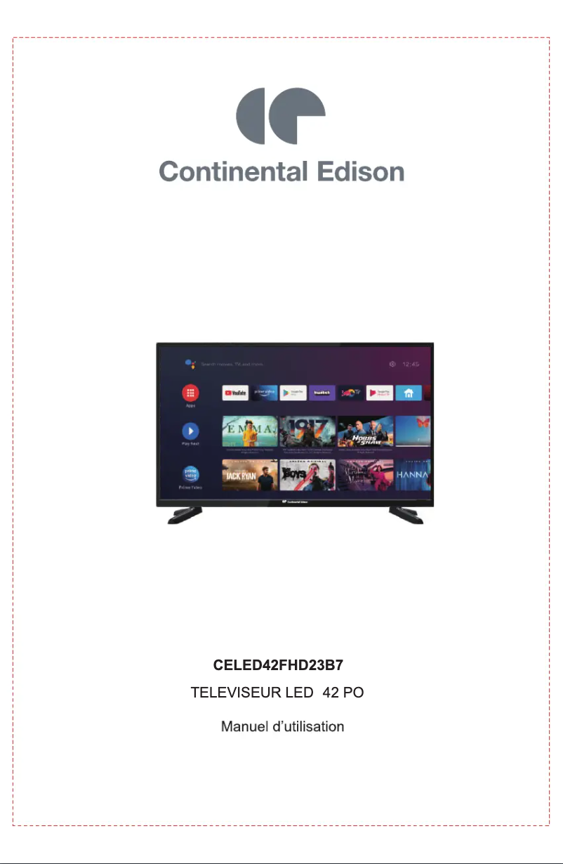 Image de la première page du manuel de l'appareil CELED42FHD23B7
