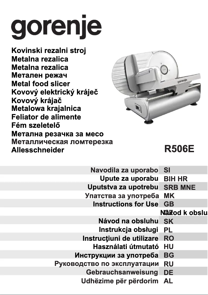 Página 1 del manual Manual de usuario Gorenje R506E