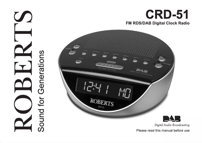 Page 1 de la notice Manuel utilisateur Roberts CRD51