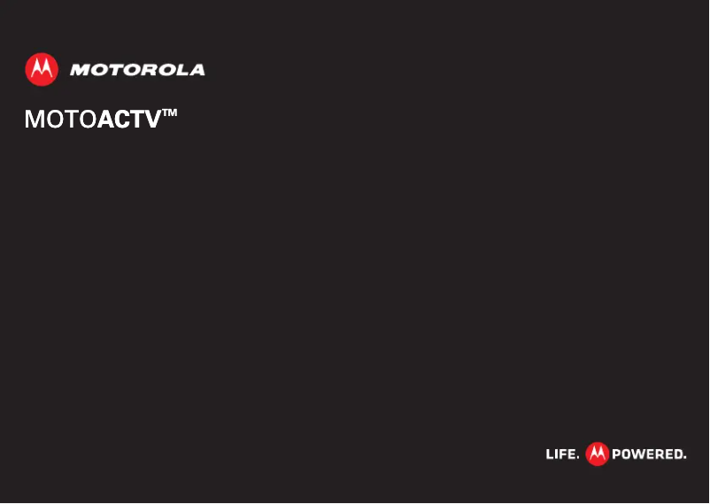 Page 1 de la notice Manuel utilisateur Motorola MOTOACTV