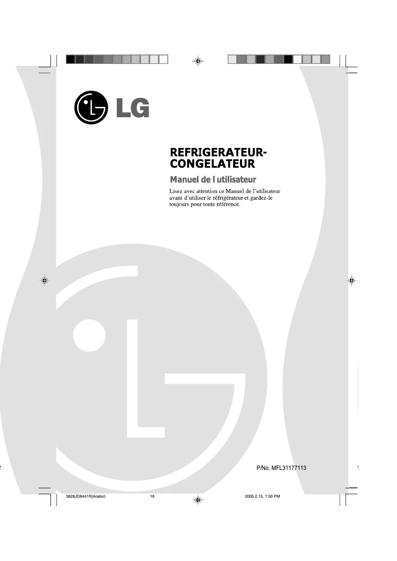 Page 1 de la notice Manuel utilisateur LG GC-409GPA