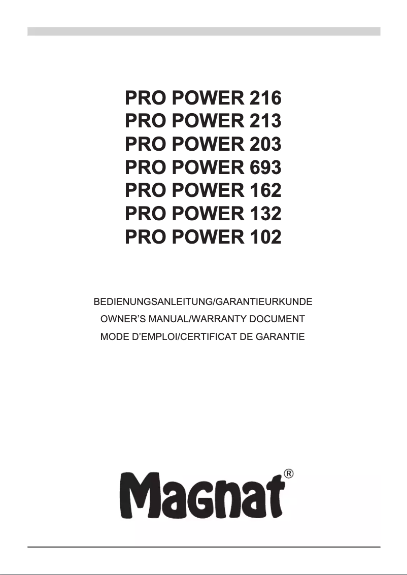 Image de la première page du manuel de l'appareil Pro Power 132