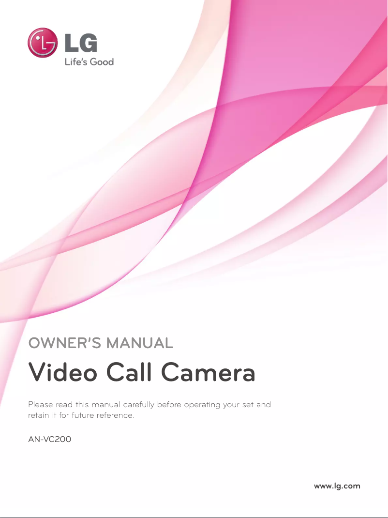 Page n°1 - Manuel utilisateur LG AN-VC200