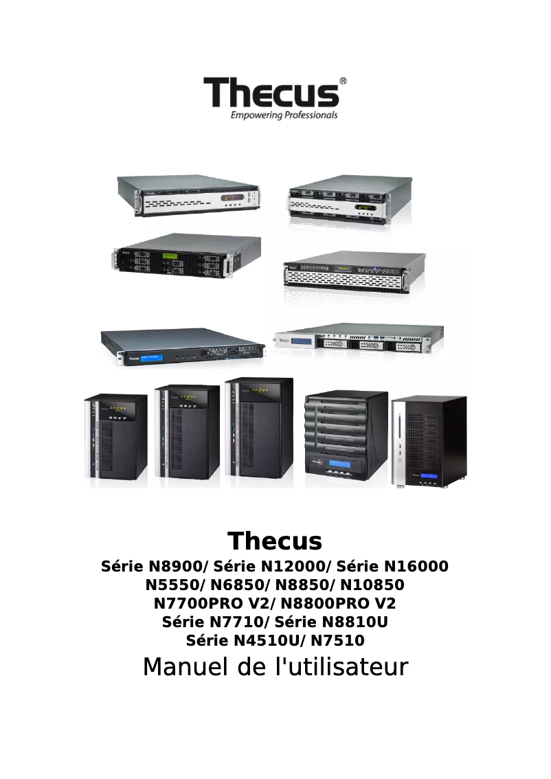 Page n°1 - Manuel utilisateur Thecus N4510U PRO-S