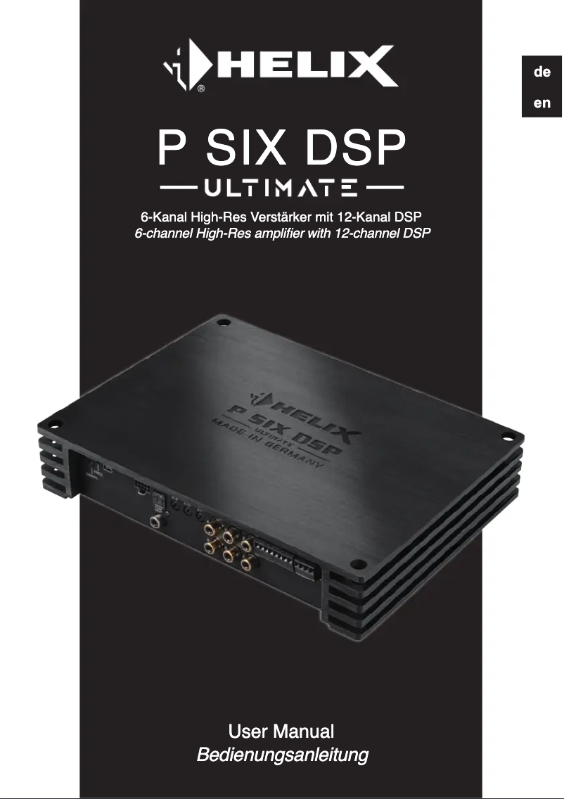 Page n°1 - Manuel utilisateur Helix P SIX DSP Ultimate