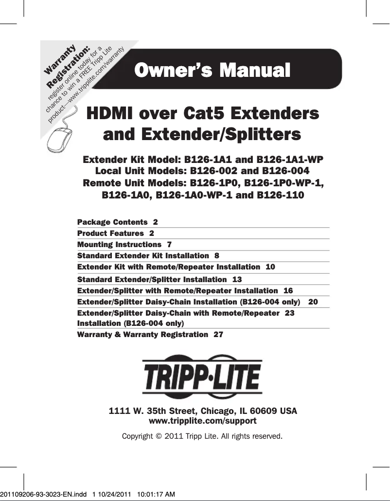 Imagen de la primera página del manual del dispositivo B126-004-INT