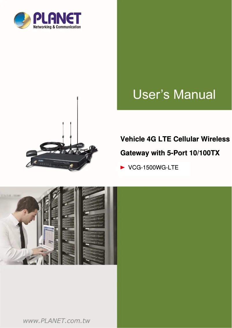 Page n°1 - Manuel utilisateur Planet VCG-1500WG-LTE